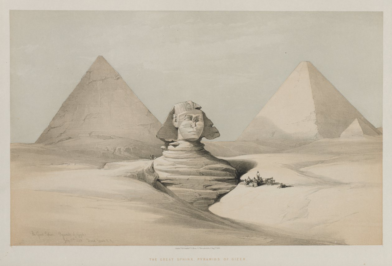 Egypt and Nubia, Volume I: The Great Sphinx, Pyramids of Gezeeh by Louis Haghe