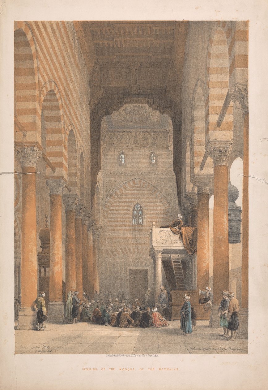 Interior of the Mosque of the Metwalys by Louis Haghe