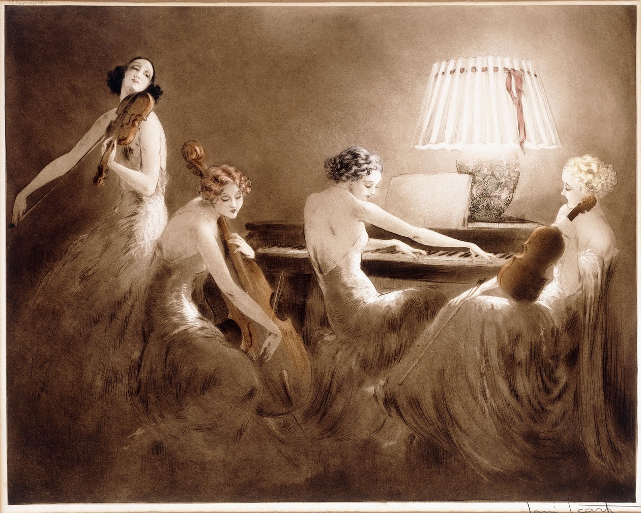 Melody hour, c.1934 by Louis Icart