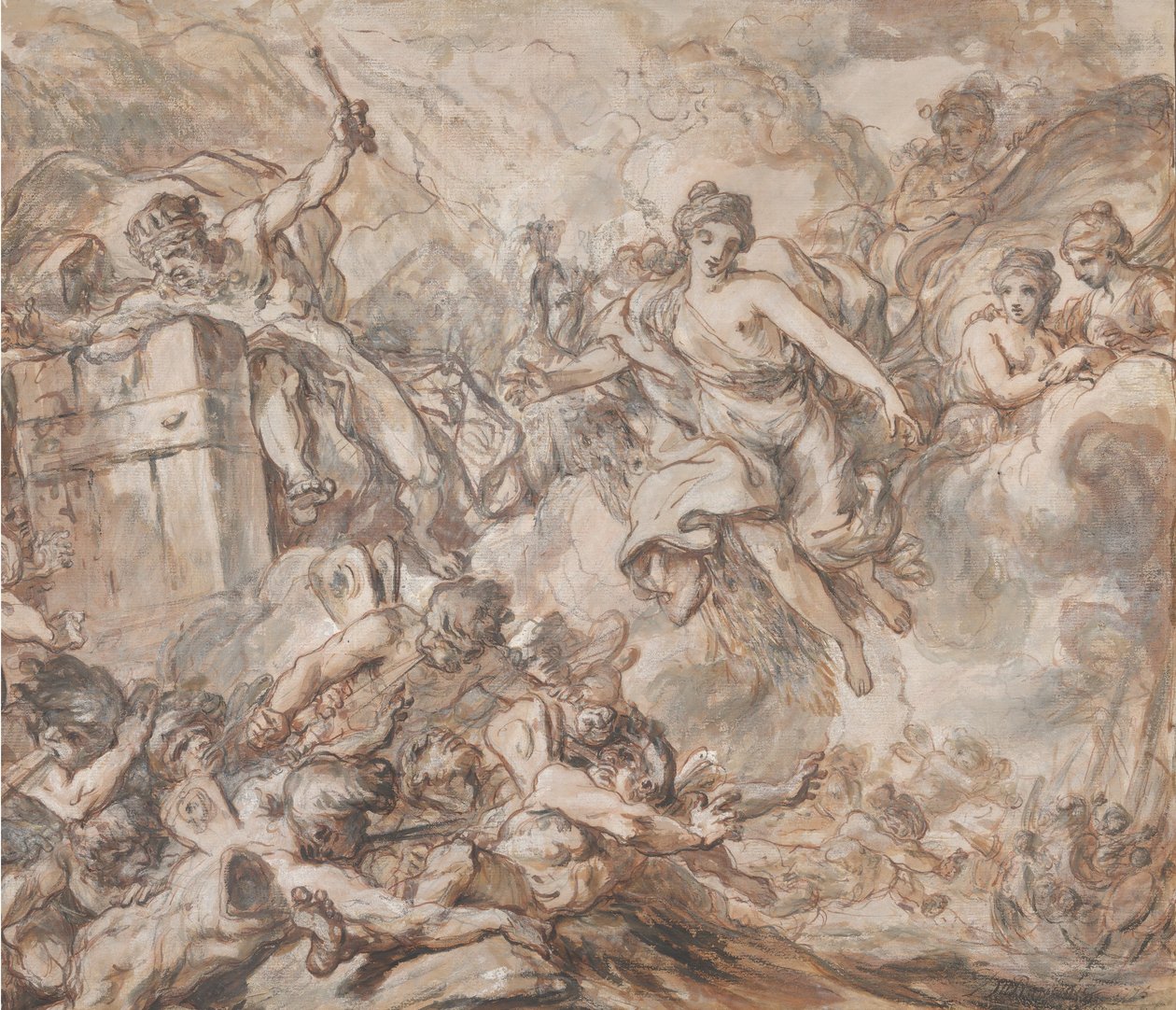 Juno Ordering Aeolus to Unleash the Winds by Louis Jean Jacques Durameau