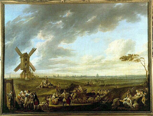 View of Lille Taken by Dieu-de-Marcq - by Louis Joseph Watteau dit Watteau de Lille, Musee de Lille by Louis Joseph  Watteau