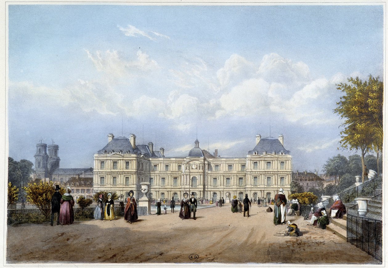 Le Palais du Luxembourg, on the Garden Side - in Paris and its Surroundings by Louis Julien Jacottet
