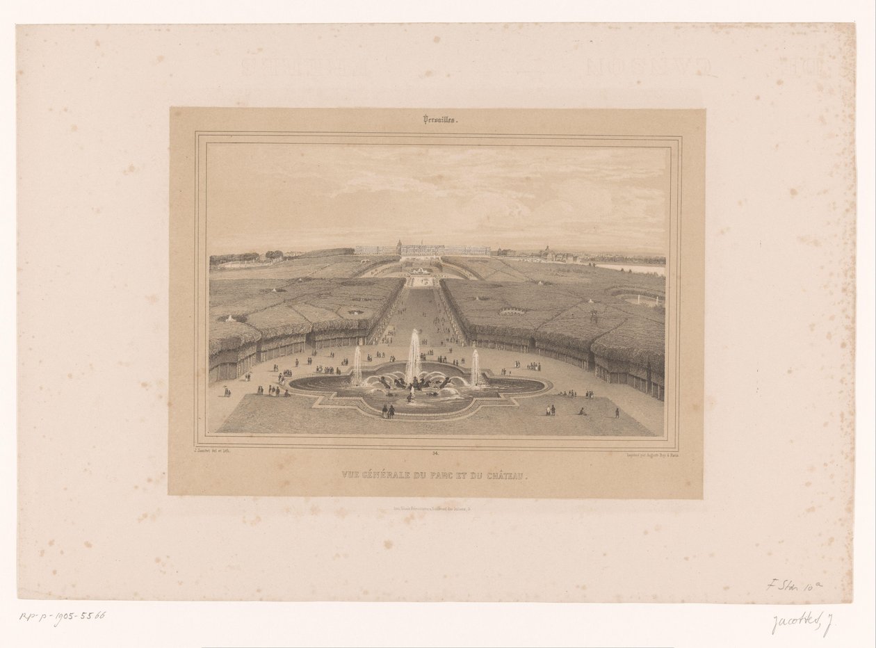 View of the Gardens of Versailles (Views in and around Paris) by Louis Julien Jacottet