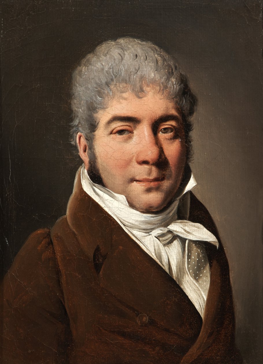 Portrait of a Man in a Maroon Vest by Louis Leopold Boilly