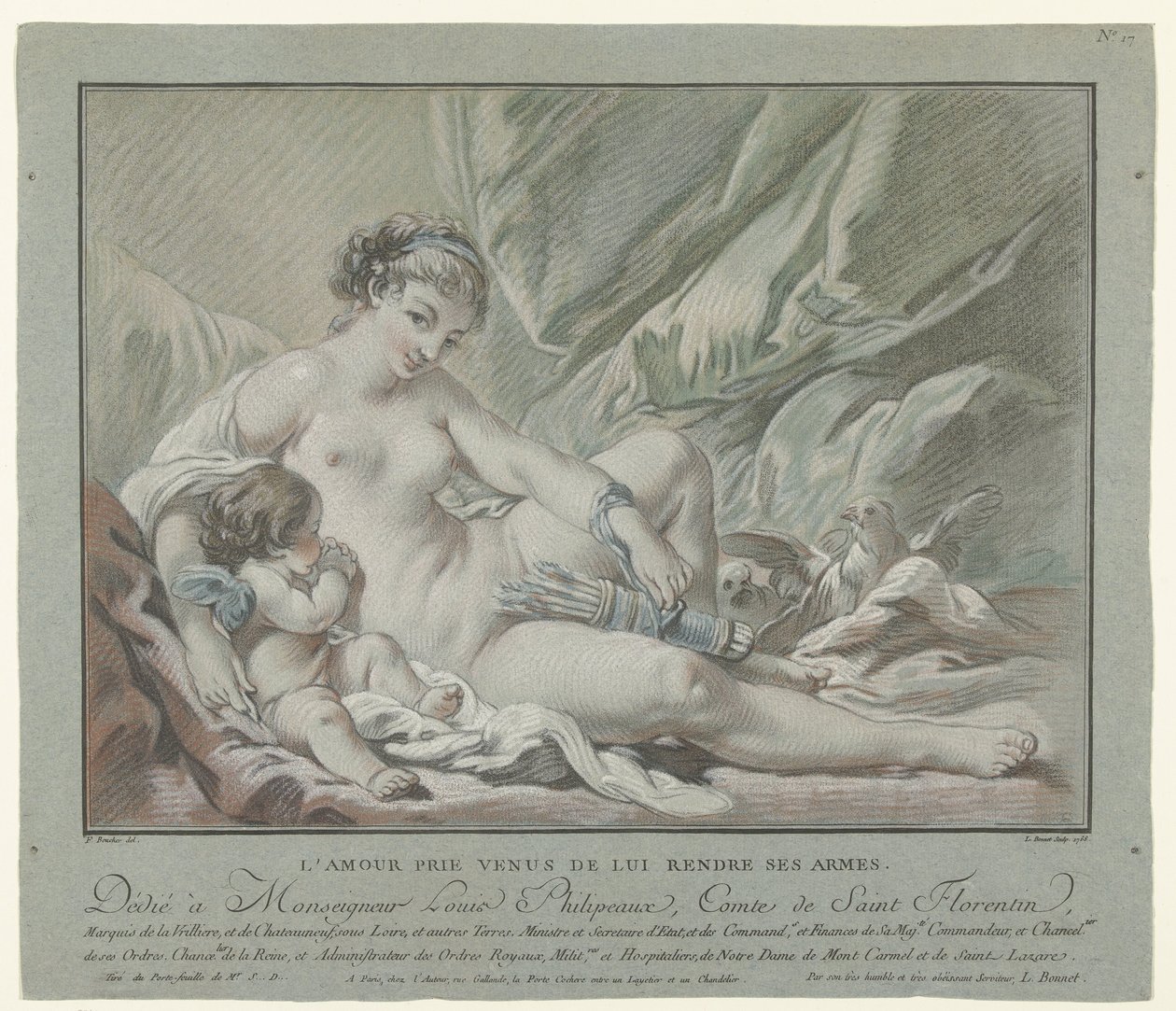 Cupid Begs Venus to Return His Arrows by Louis Marin Bonnet