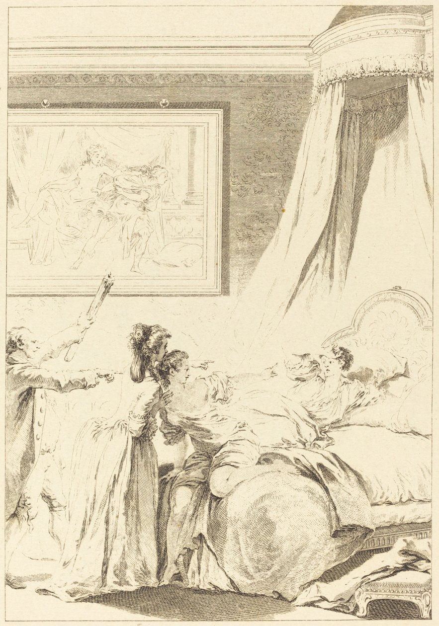 The Punished Gascon by Louis Michel Halbou and Antoine Jean Duclos after Jean Honoré Fragonard