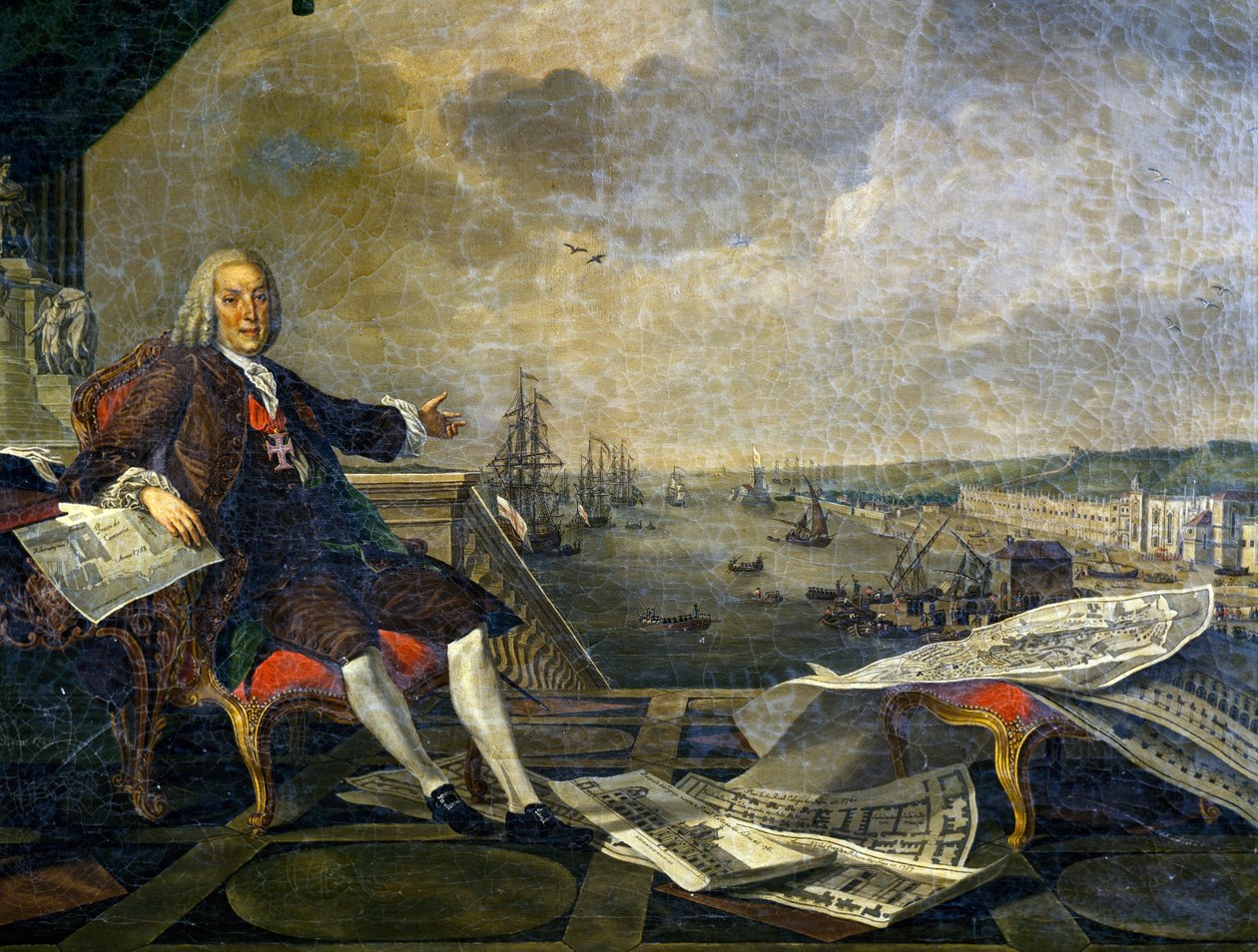 Portrait of Sebastiao Jose de Carvalho e Melo by Louis Michel van and Vernet Claude Joseph Loo