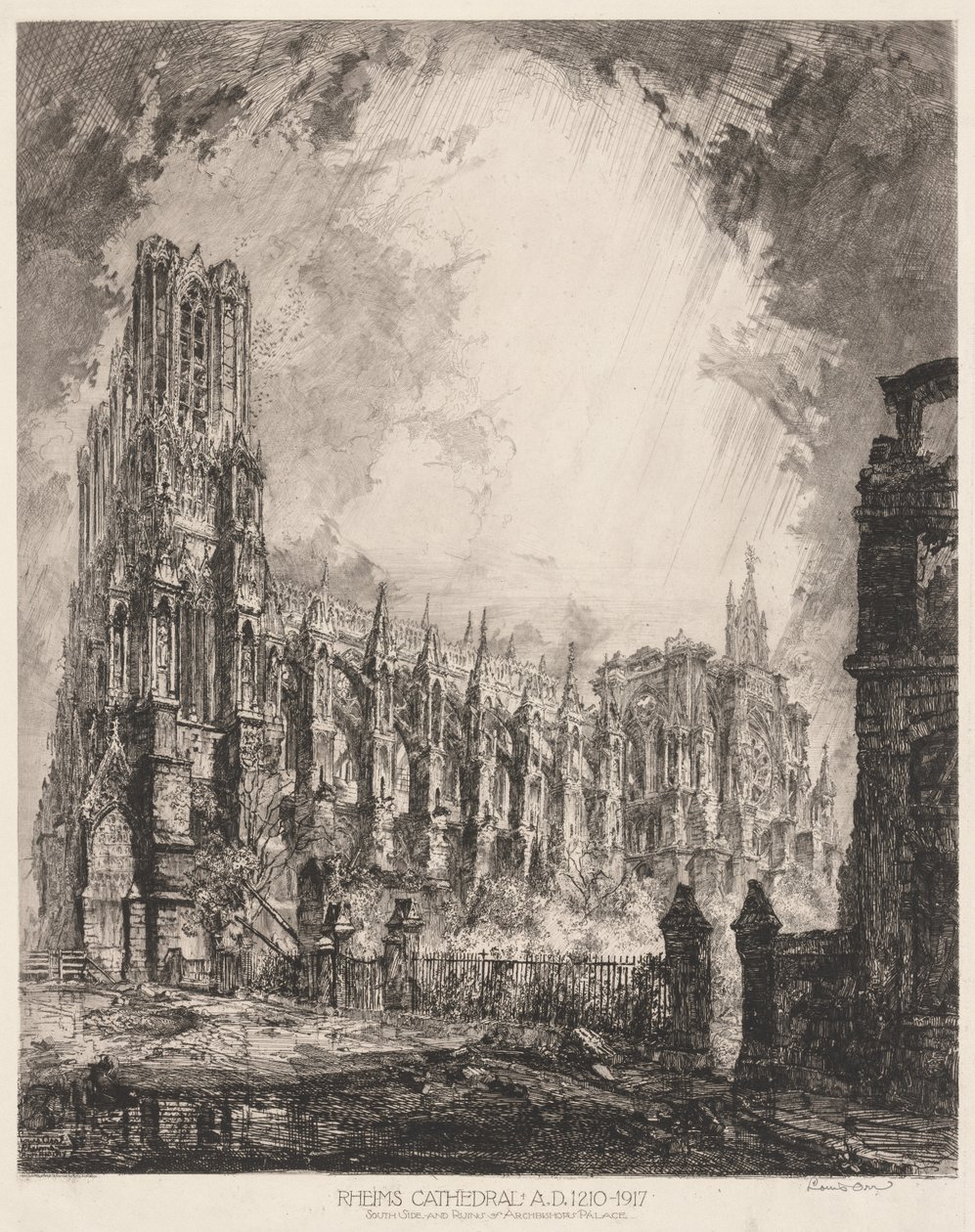 Rheims Cathedral and Ruins of Archbishop