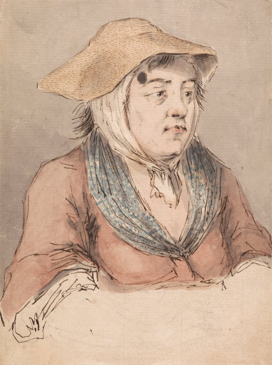 Woman with a Blue Smock by Louis Philippe Boitard