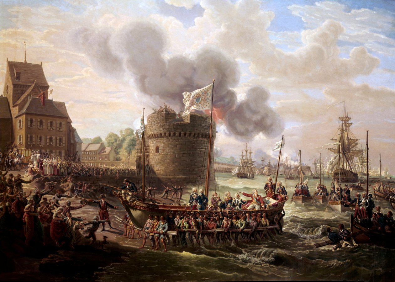 King Louis XVI Visits the Works of the Port of Cherbourg on June 23, 1786 by Louis Philippe Crepin