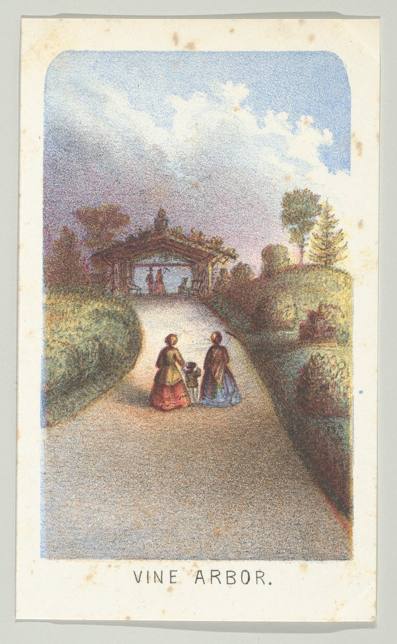 Vine Arbor, from the series, Views in Central Park, New York, Part 3, 1864 by Louis Prang