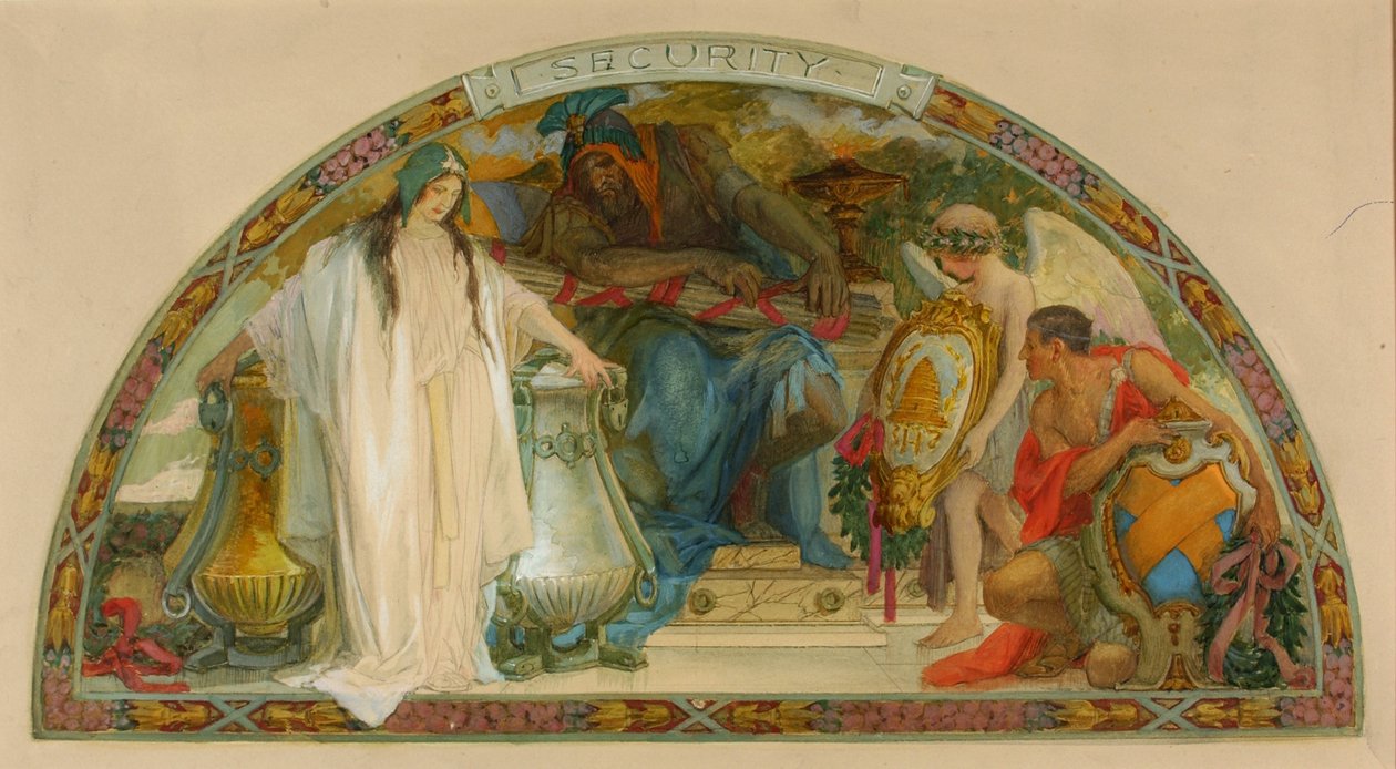 Security (Study for Lunette, Old Senate Office Building) by Louis Schaettle