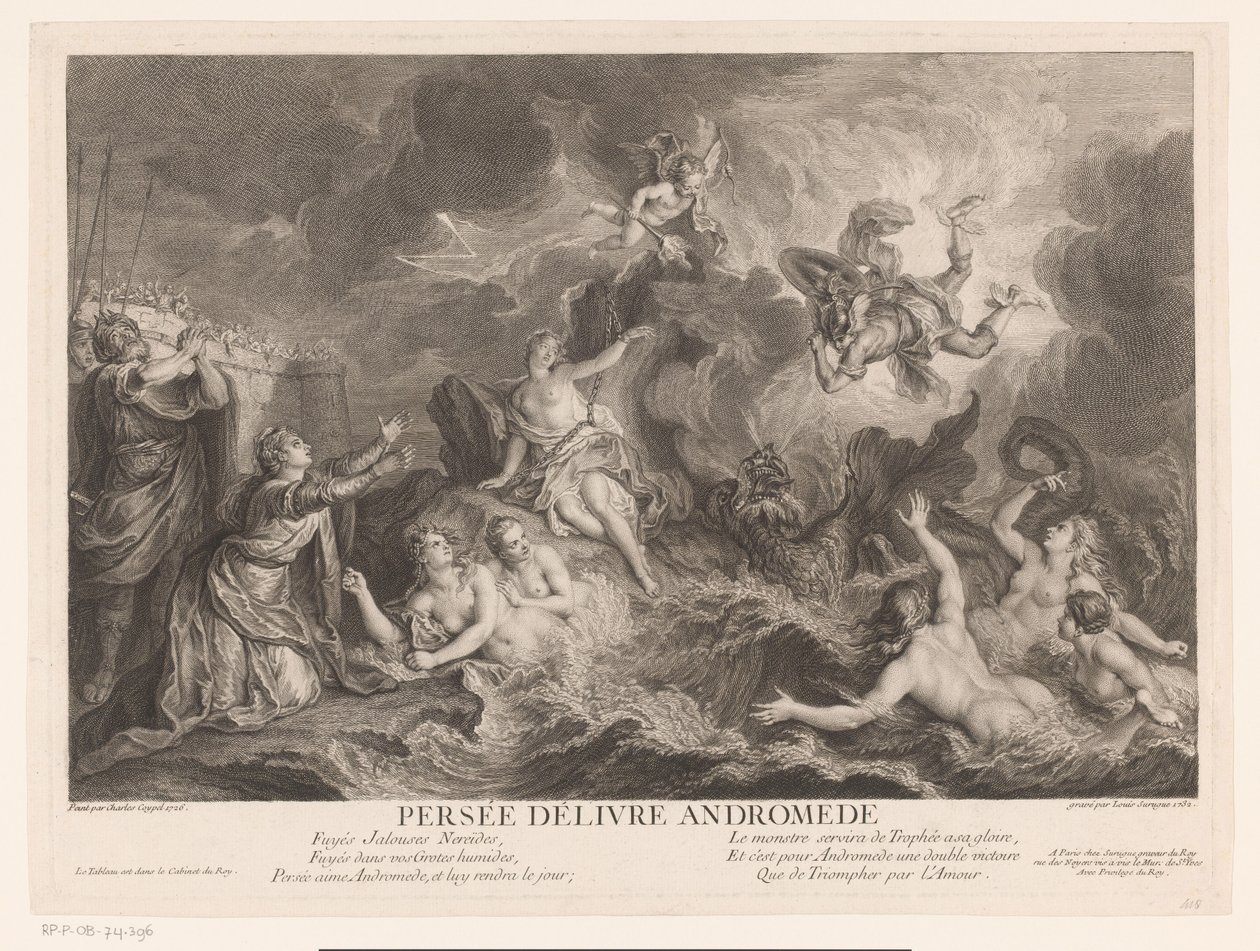 Perseus Rescues Andromeda by Louis Surugue: Fine art print