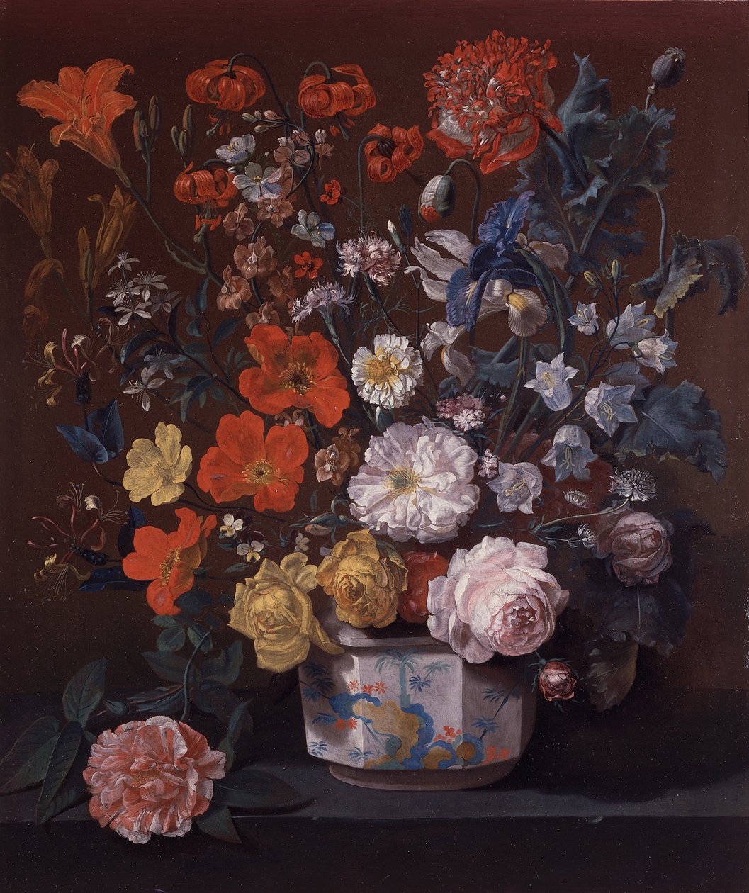 Flowers in a Chantilly Vase, c.1760 by Louis Tessier