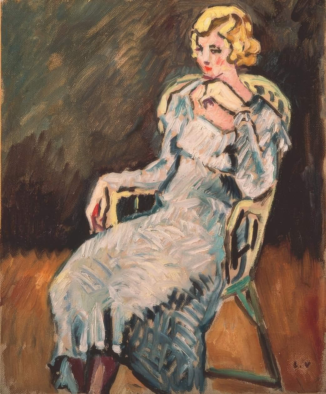 Young Woman Sitting by Louis Valtat