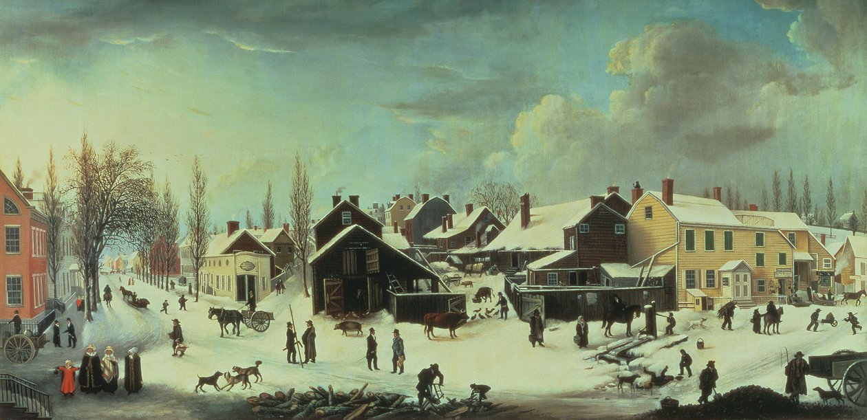 Winter Scene in Brooklyn, c.1817 by Louisa Ann Coleman