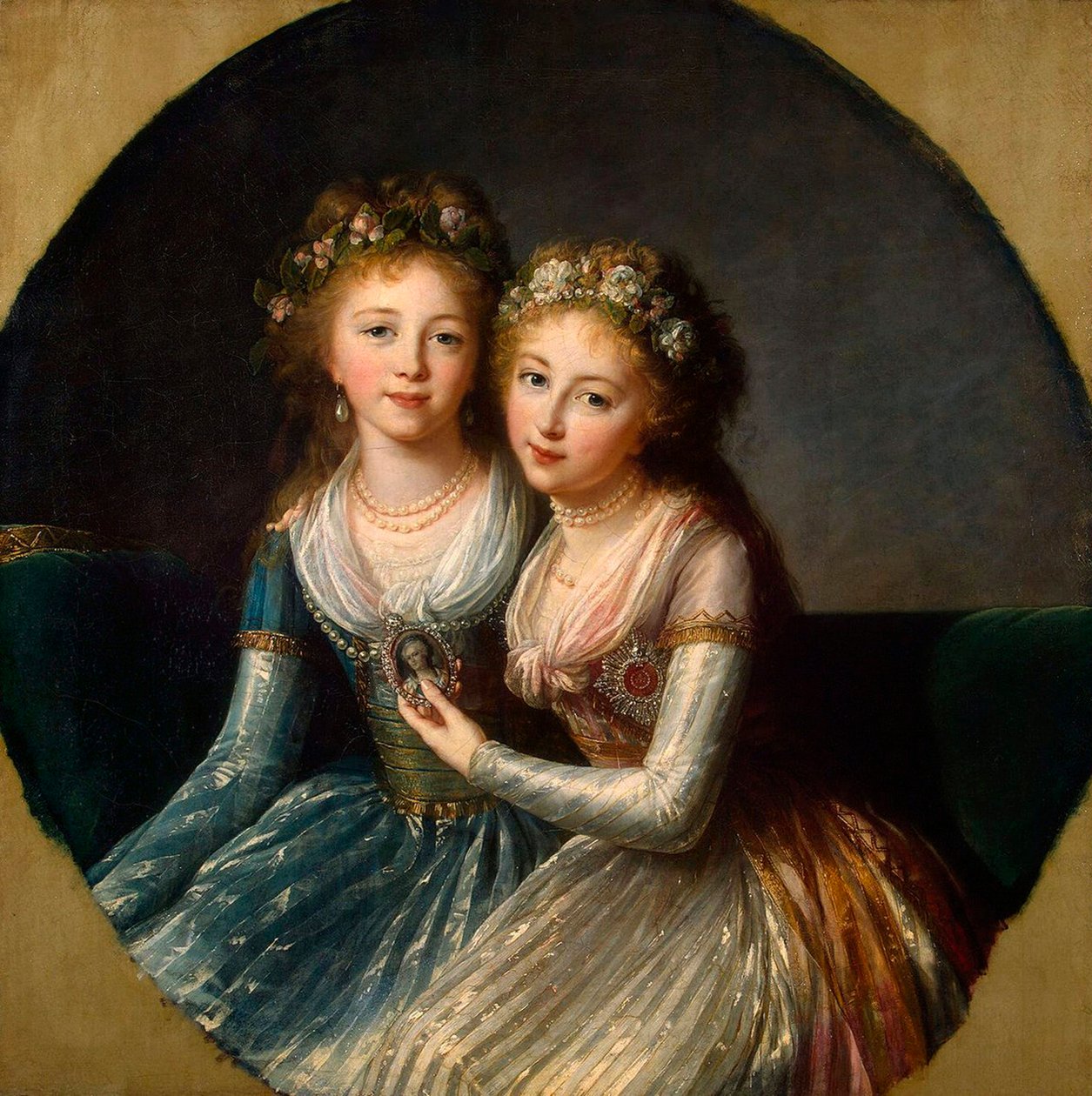 Portrait of the Daughters of Emperor Paul I, 1796 by Elisabeth Louise Vigee-Lebrun