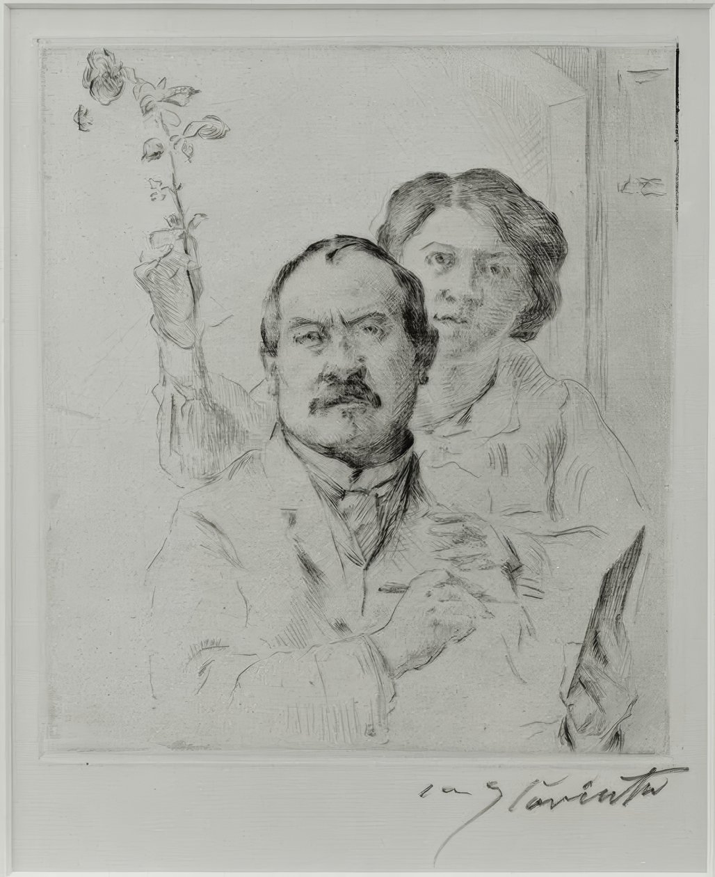 Self-Portrait with His Wife Charlotte Berend-Corinth by Lovis Corinth