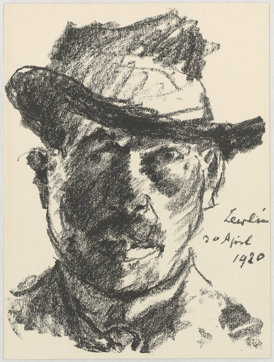 Self-Portrait with a Slouch Hat by Lovis Corinth