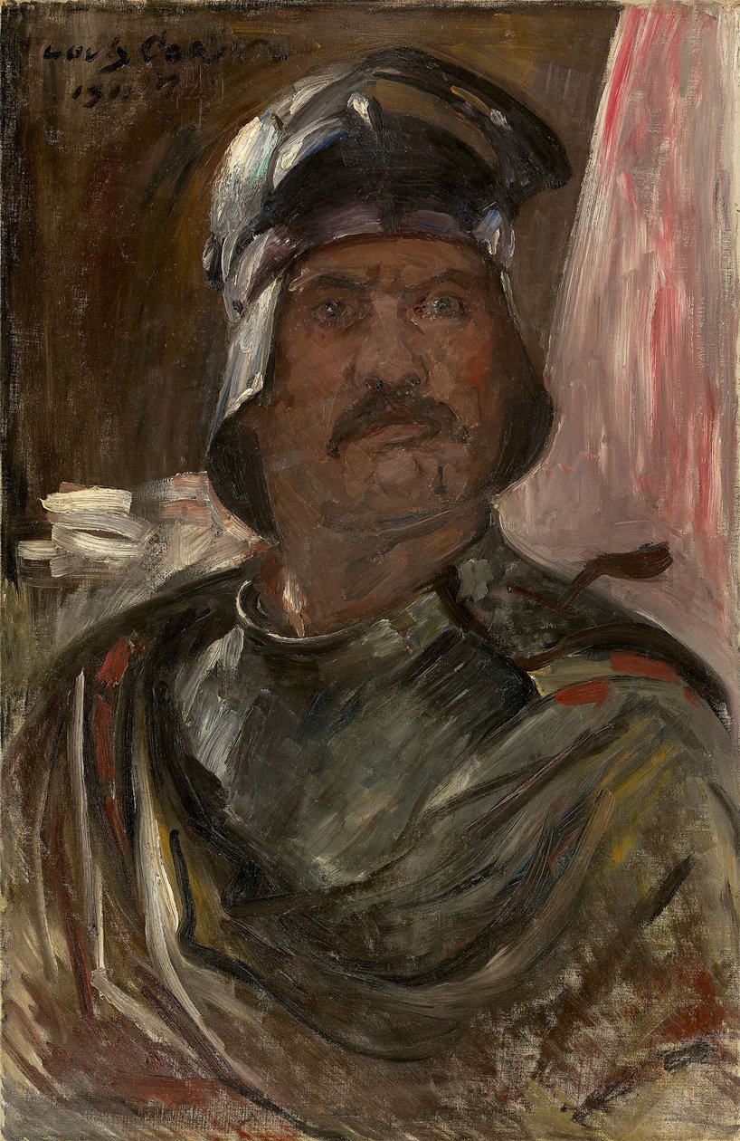 Self-Portrait in armor by Lovis Corinth