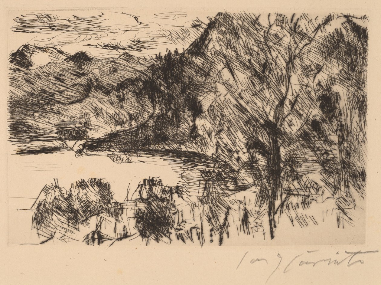 Walchensee with Jochberg by Lovis Corinth