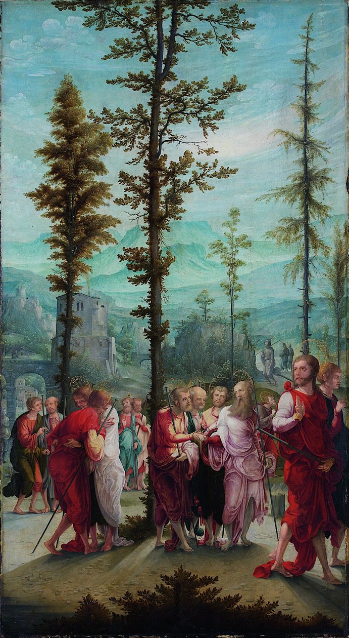 Christ Bids Farewell to the Apostles von Lower Rhenish pupil of Wolf Huber
