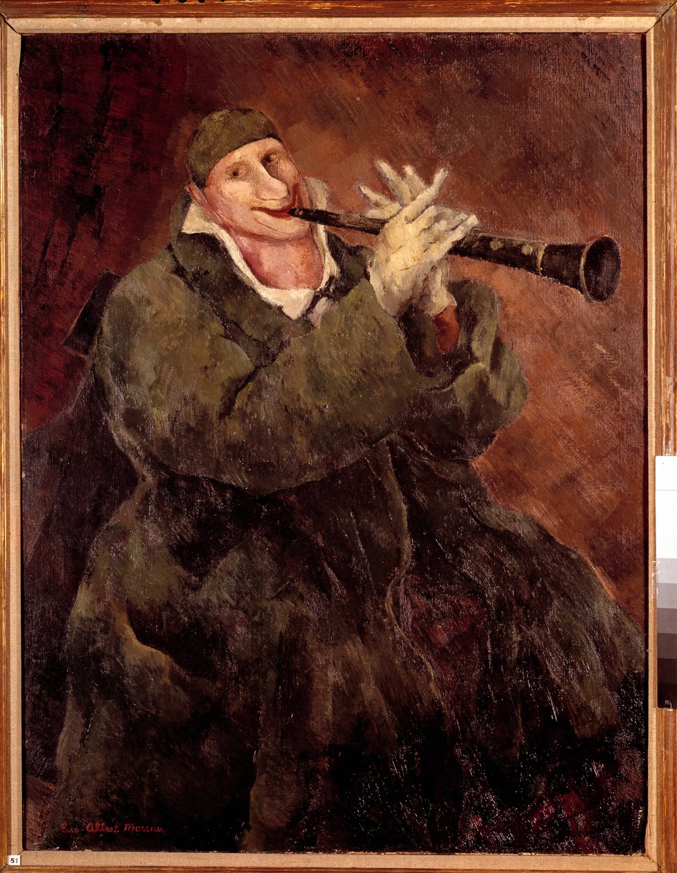 Grock Playing the Trumpet by Luc Albert Moreau