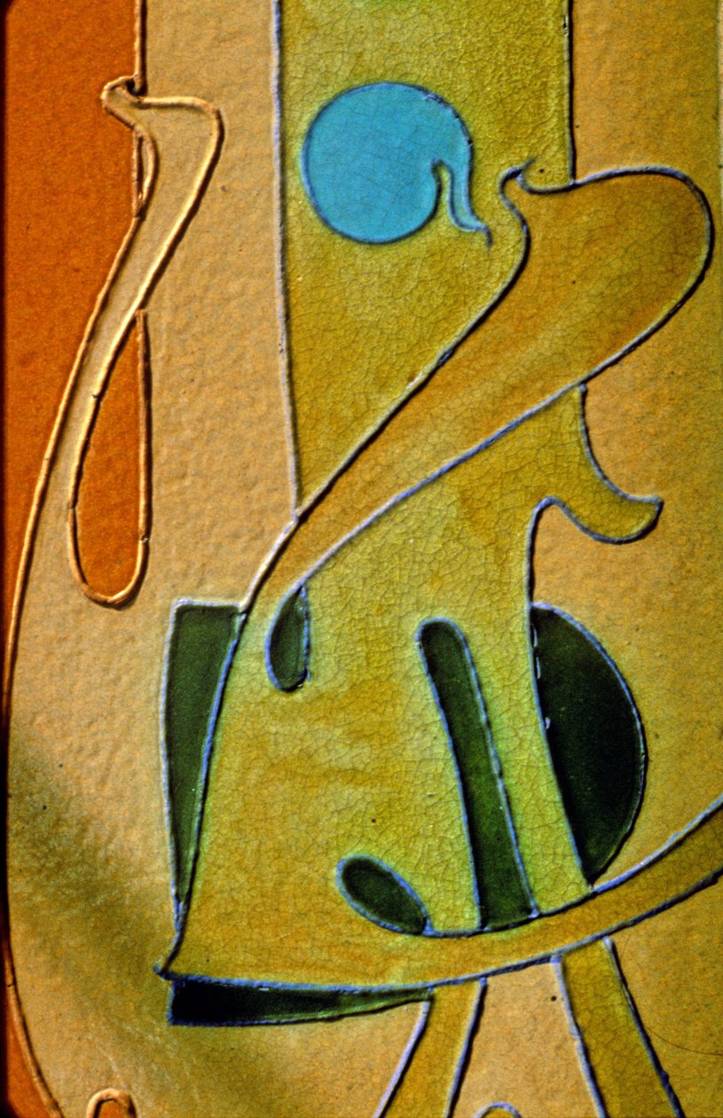 Porte Dauphine Metro Station, Paris 75016. Detail of the Decor. Architect Hector Guimard, Realisation 1905. by Luc Boegly