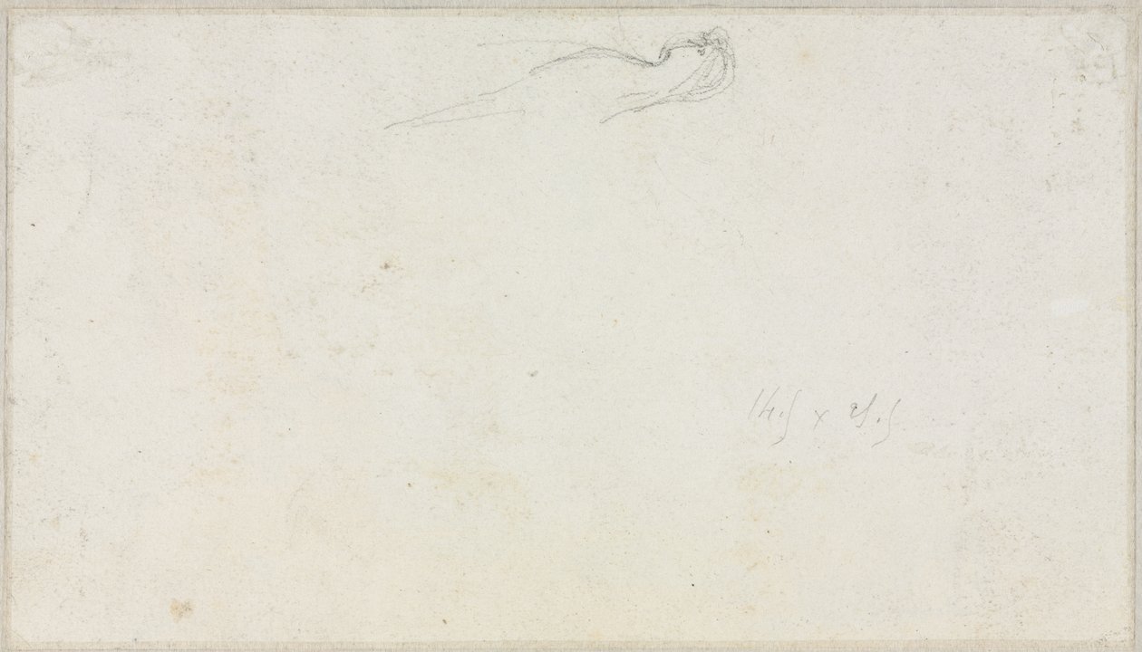 Sketch of a Sphinx (verso), c. 1879-80 by Luc Olivier Merson