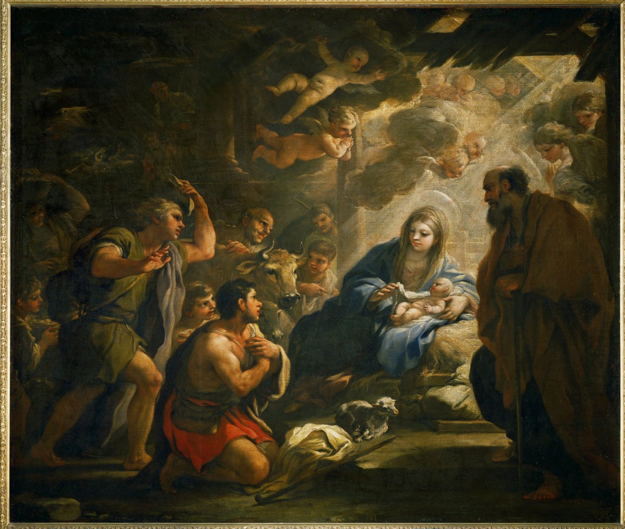 Adoration of the Shepherds by Luca (circle of) Giordano