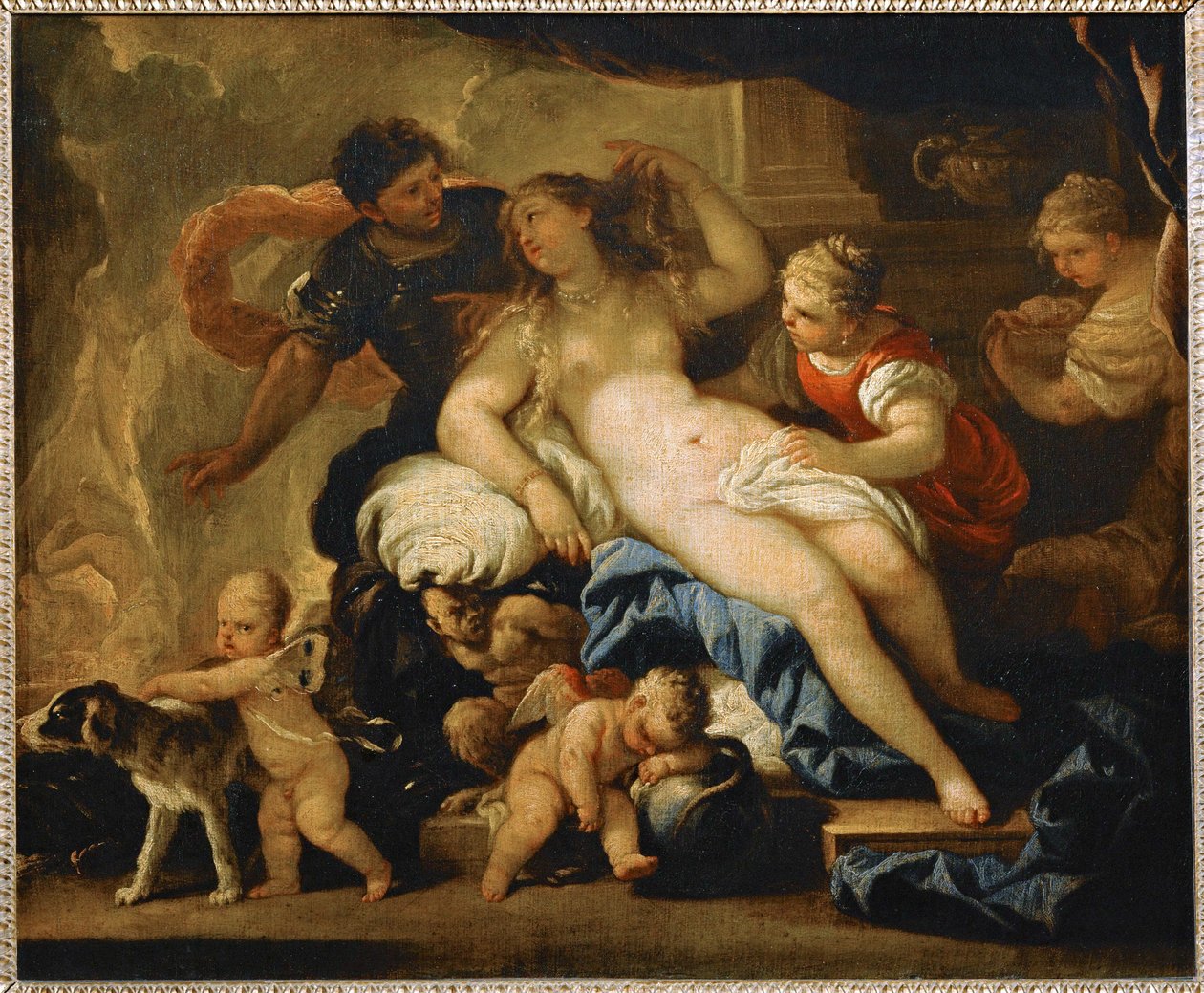 Mars and Venus in the Forge of Vulcan by Luca (circle of) Giordano
