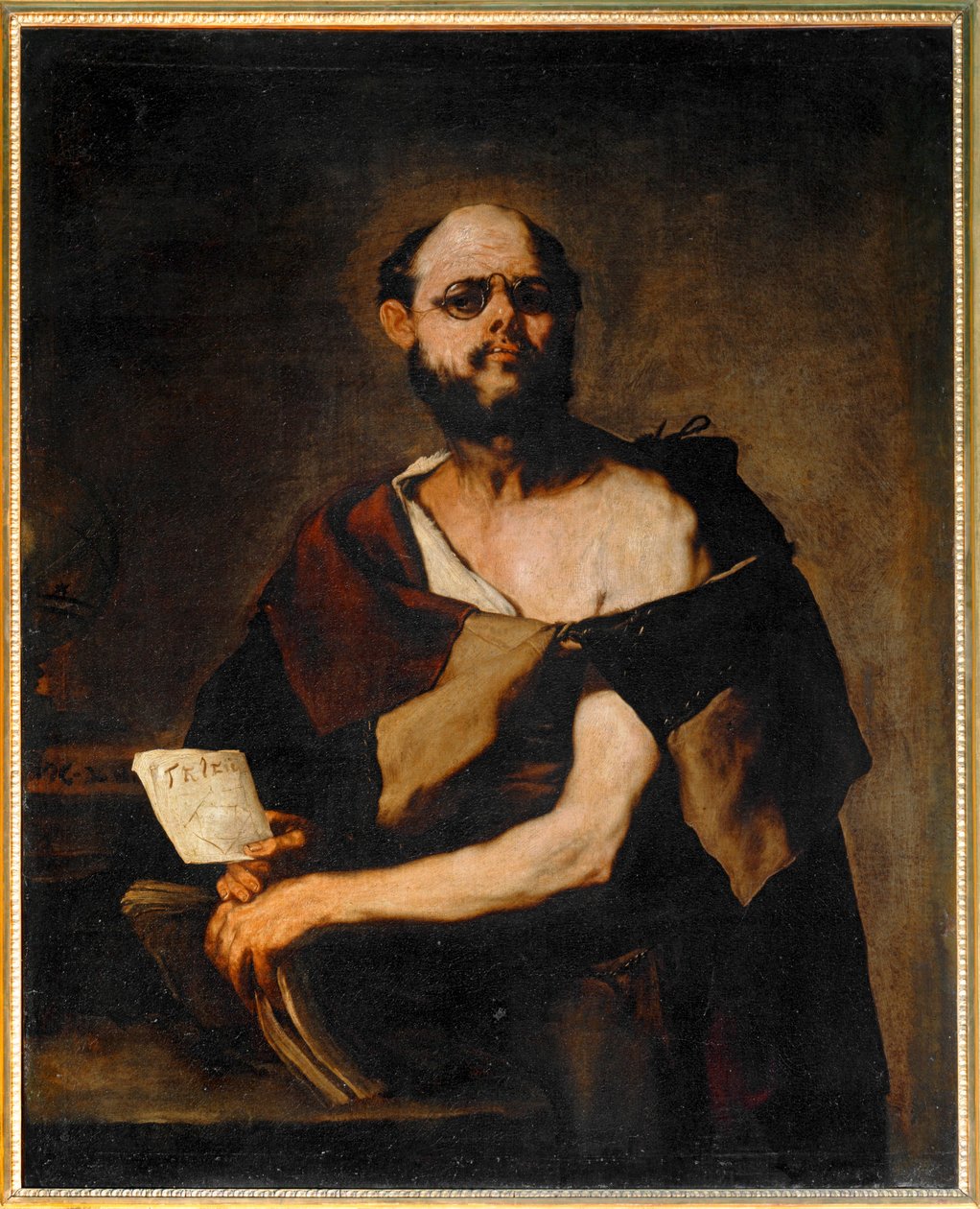 Philosopher with Eyeglasses by Luca (circle of) Giordano