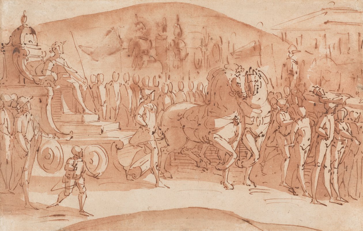 Funeral Procession by Luca Cambiaso