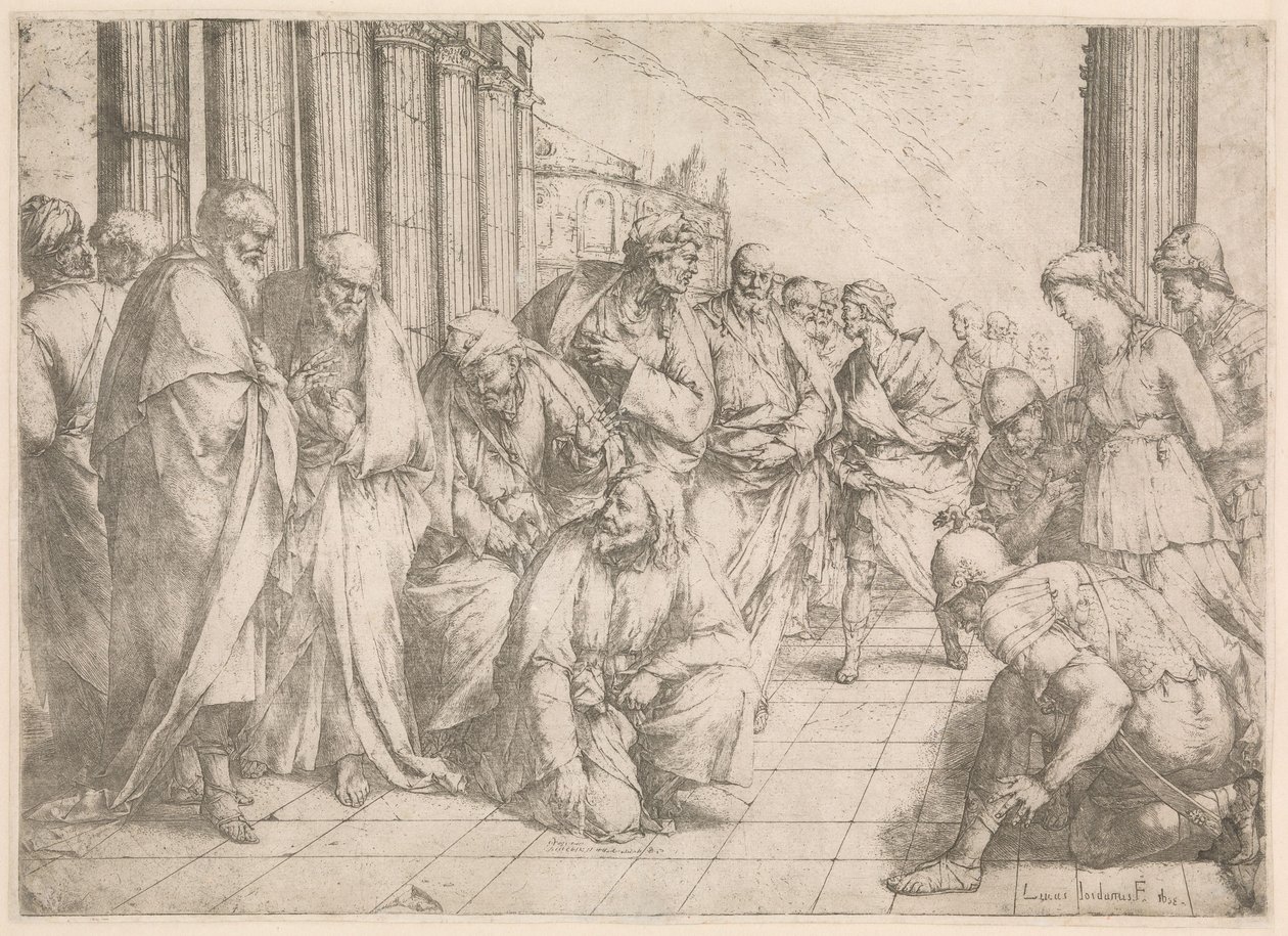 Christ and the Woman Taken in Adultery by Luca Giordano