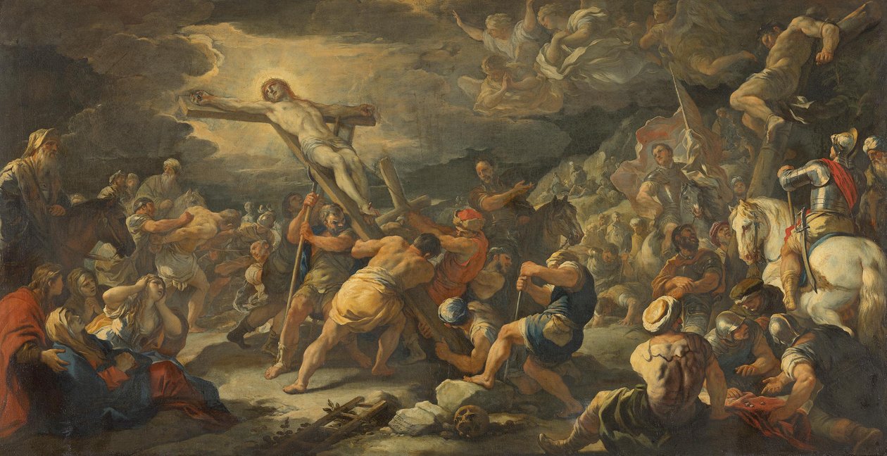 Raising of the Cross by Luca Giordano