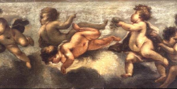 Putti Disporting (central detail) by Luca Giordano