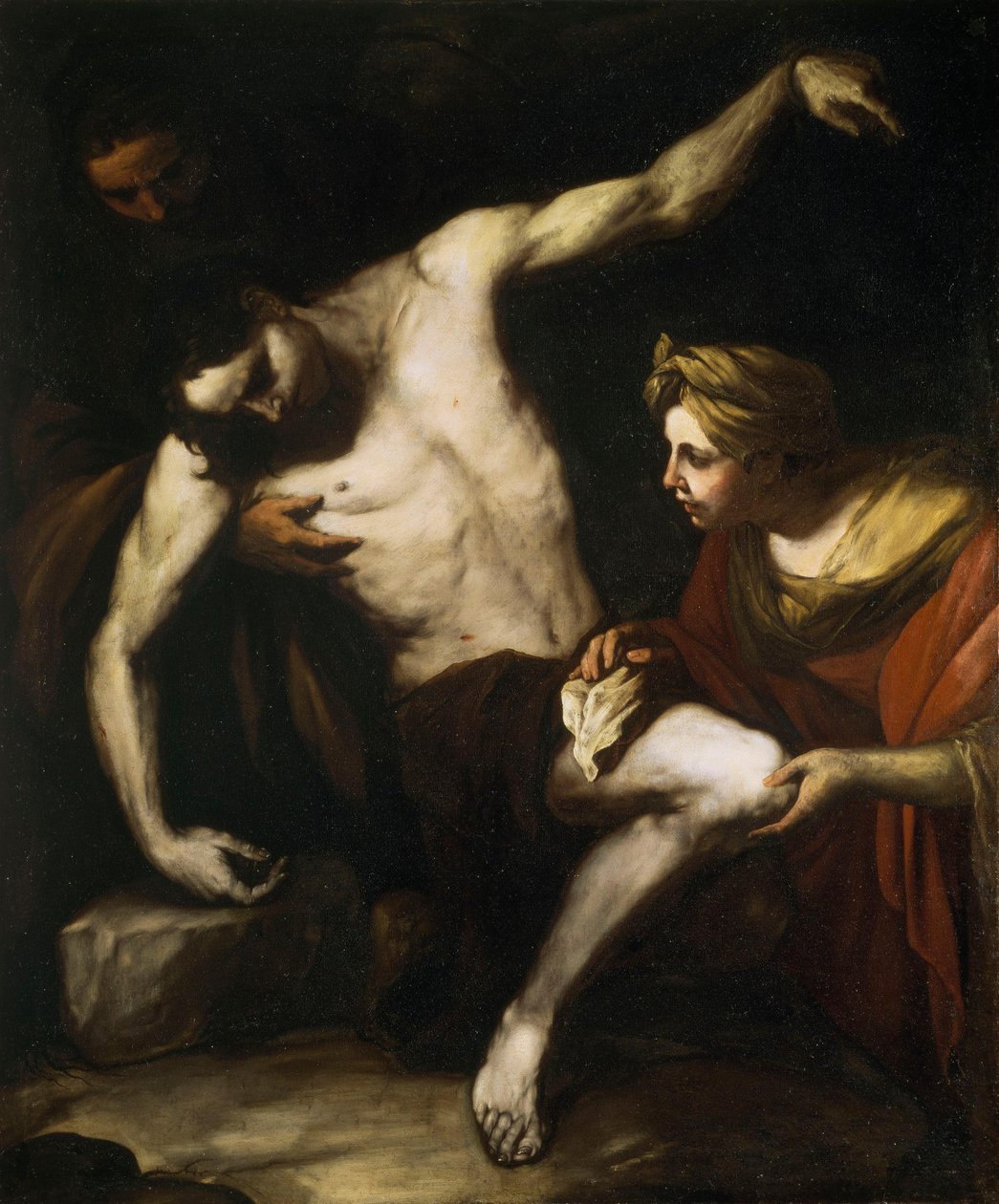 Saint Sebastian Tended by Saint Irene by Luca Giordano
