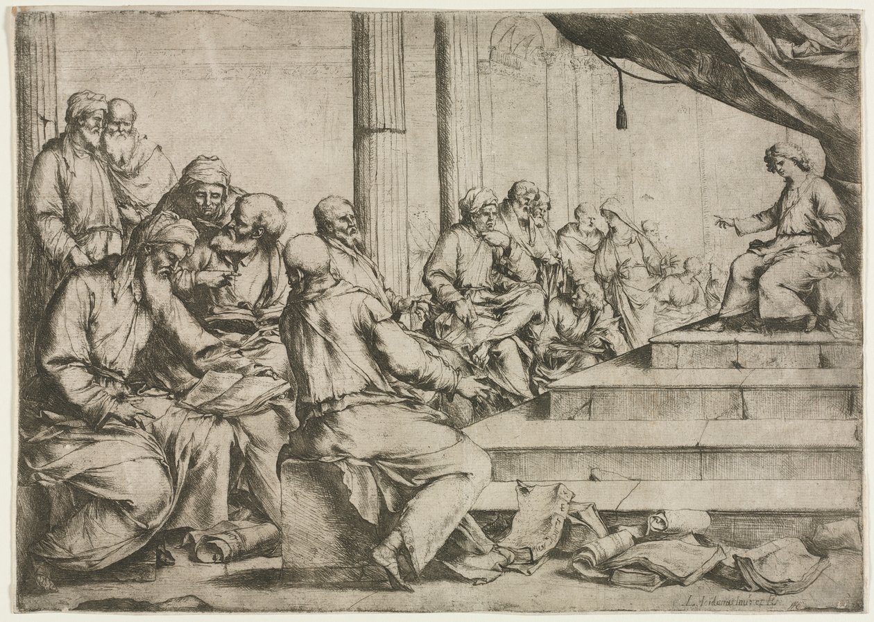 The Young Christ Teaching in the Temple by Luca Giordano