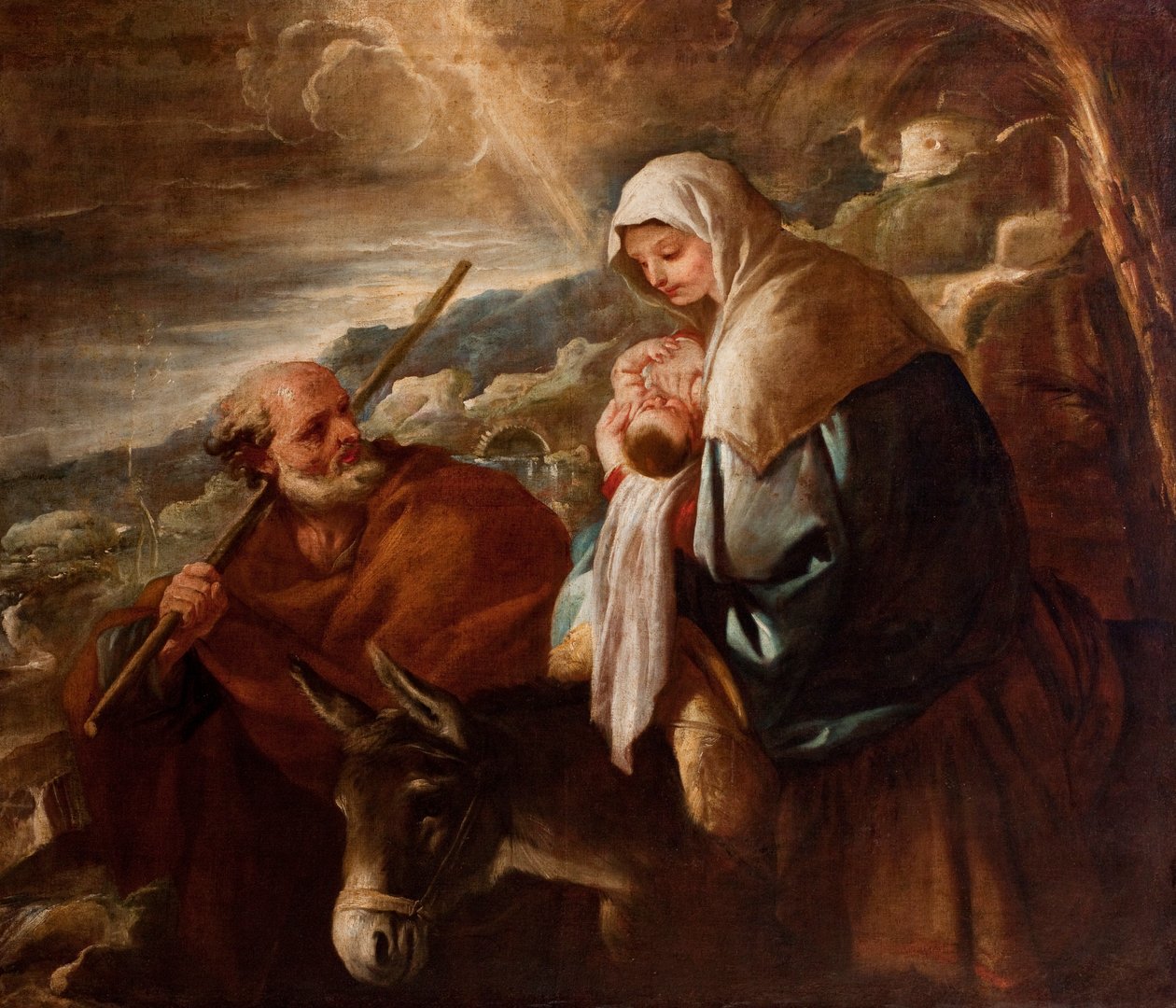 Flight into Egypt by Luca Giordano