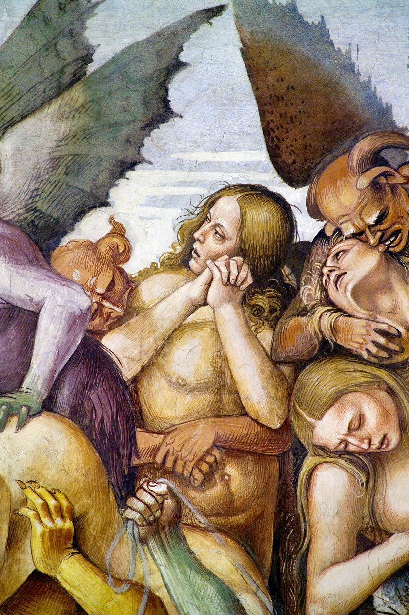 Damned in hell, from Last Judgment fresco cycle by Luca Signorelli