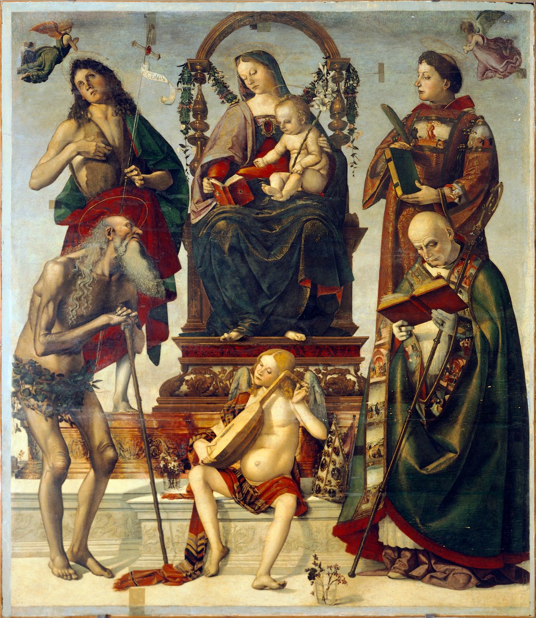 Pala of St Onuphrius, Madonna and Child with Saints by Luca Signorelli