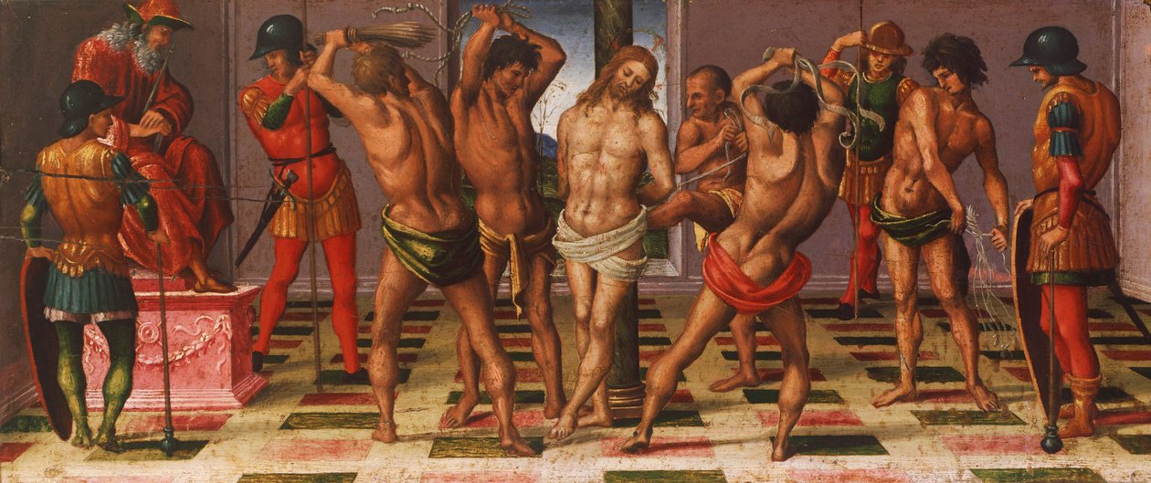 Stories of Christ: flagellation by Luca Signorelli