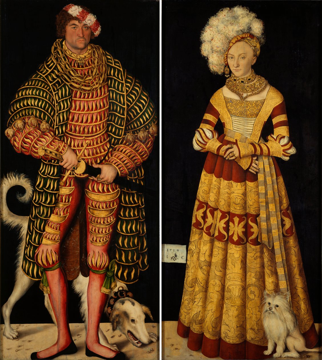 Double Portrait of Duke Henry the Pious and Duchess Catherine of Mecklenburg by Lucas Cranach the Elder