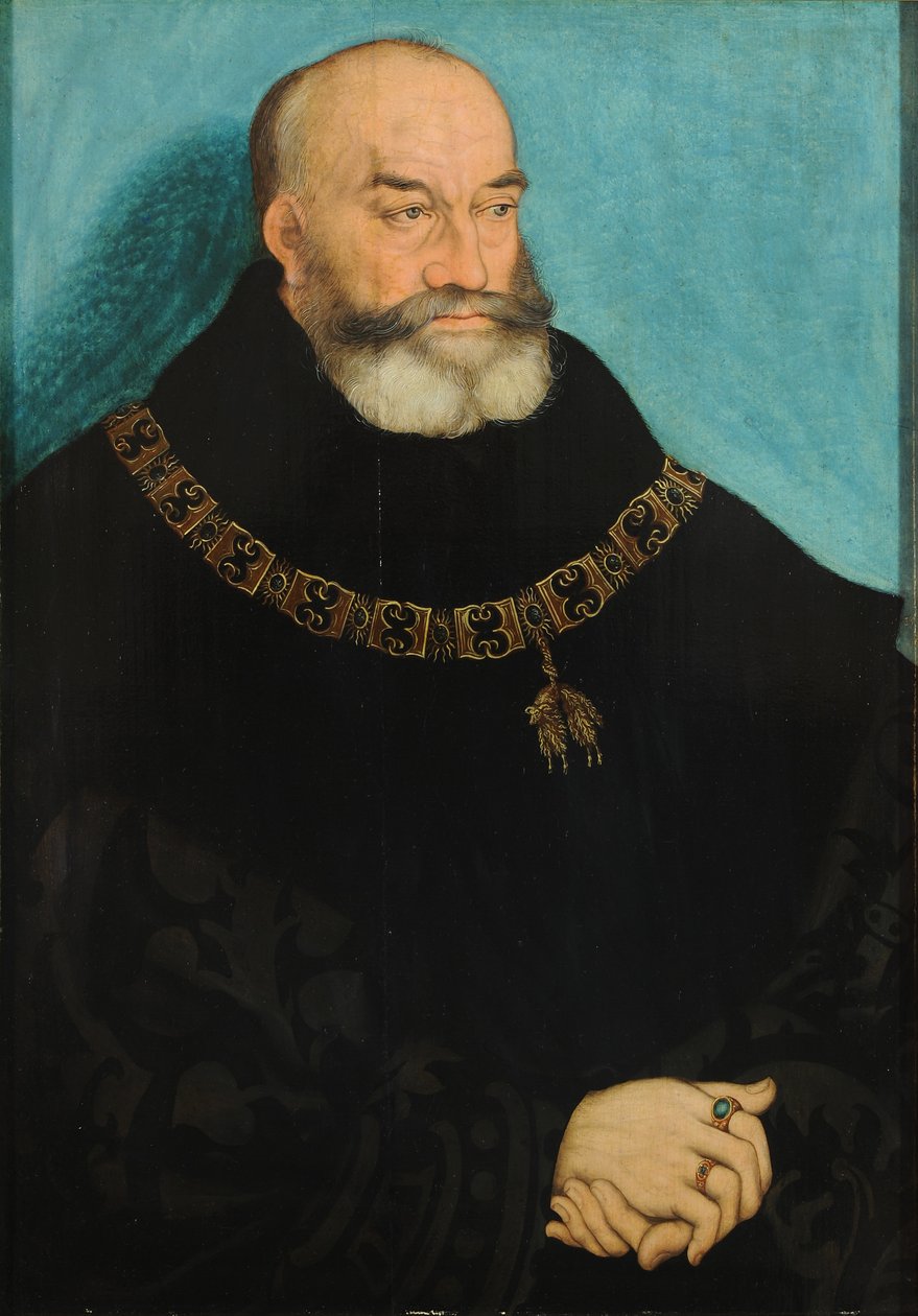 Portrait of George the Bearded, Elector of Saxony (1471-1539) by Lucas Cranach the Elder