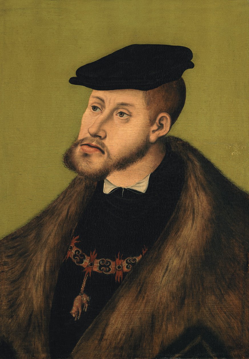 Portrait of the Emperor Charles V by Lucas Cranach the Elder