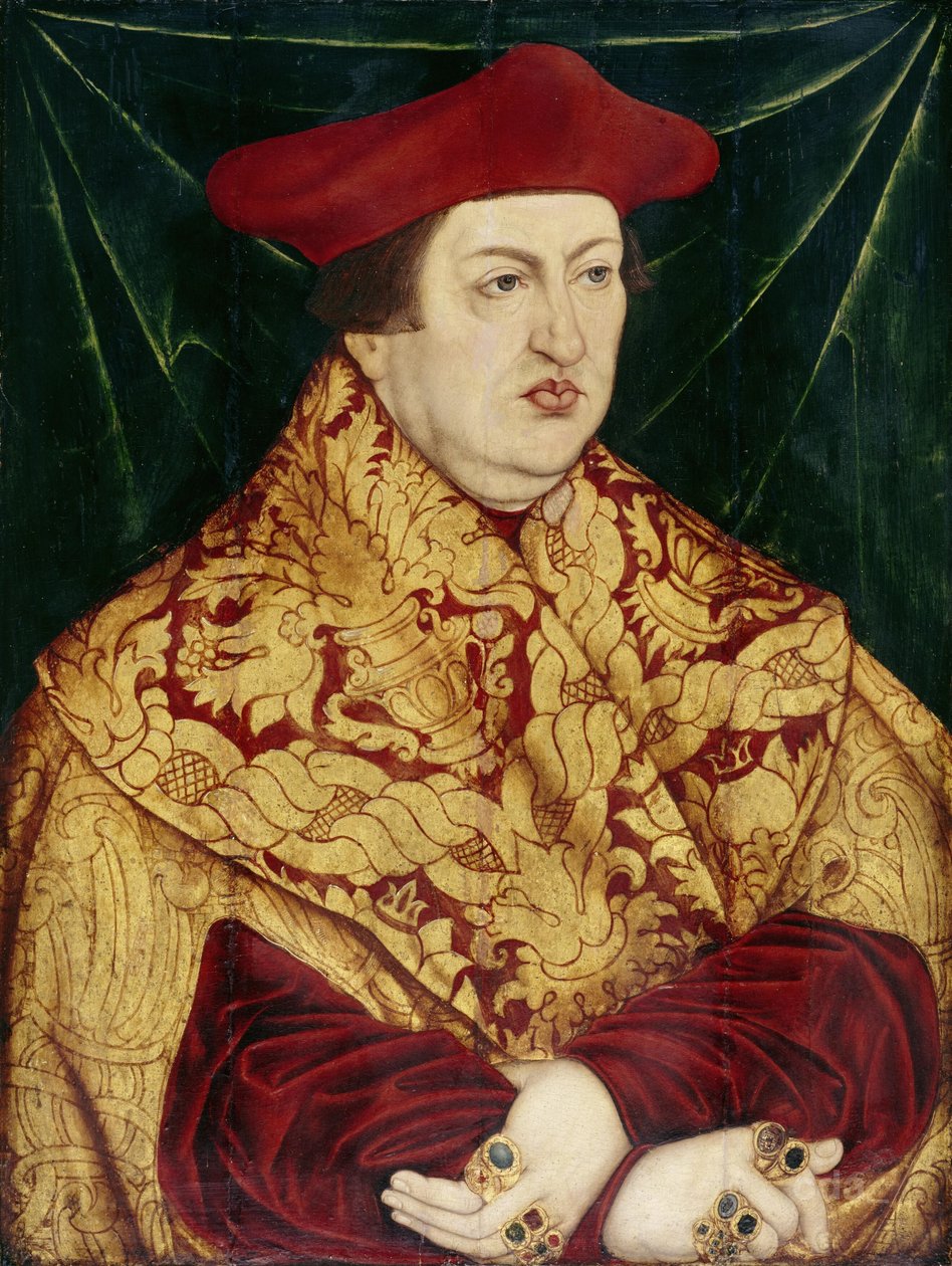 Portrait of Cardinal Albrecht of Brandenburg by Lucas Cranach the Elder