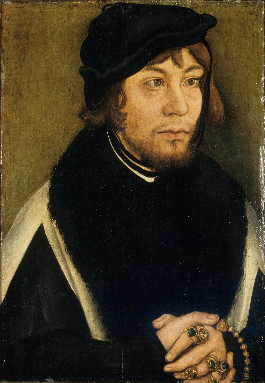 Portrait of Margrave Albrecht of Brandenburg-Ansbach by Lucas Cranach the Elder