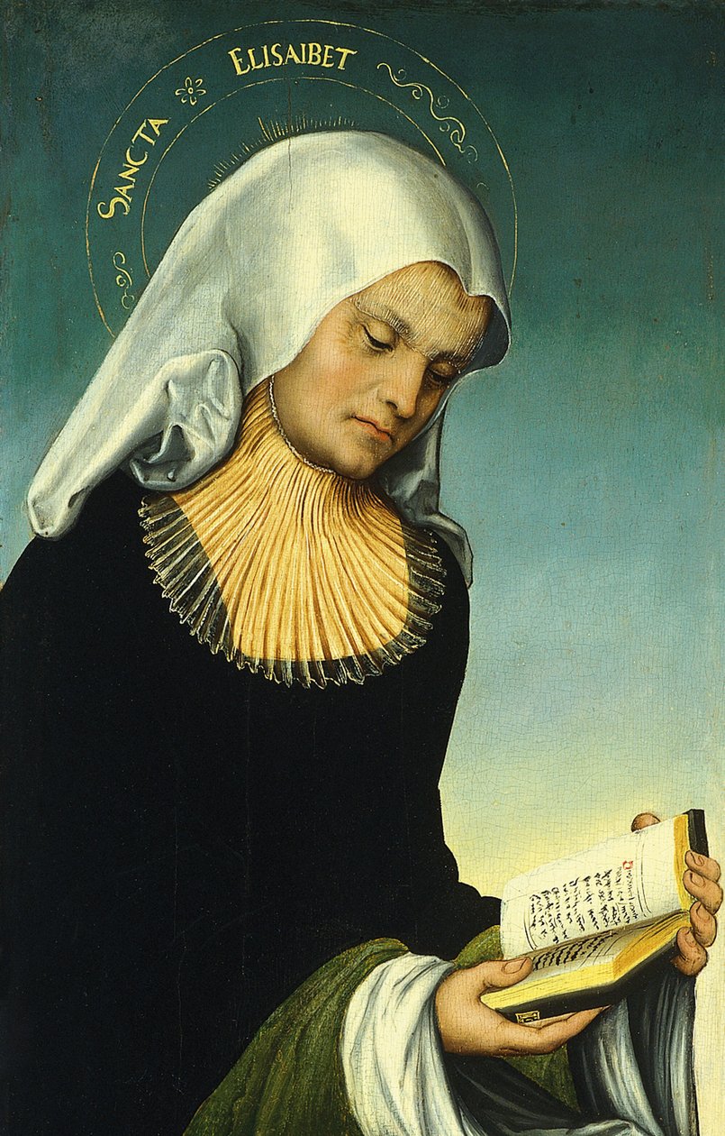 Saint Elizabeth with George, Duke of Saxony as Donor (left wing) by Lucas Cranach the Elder