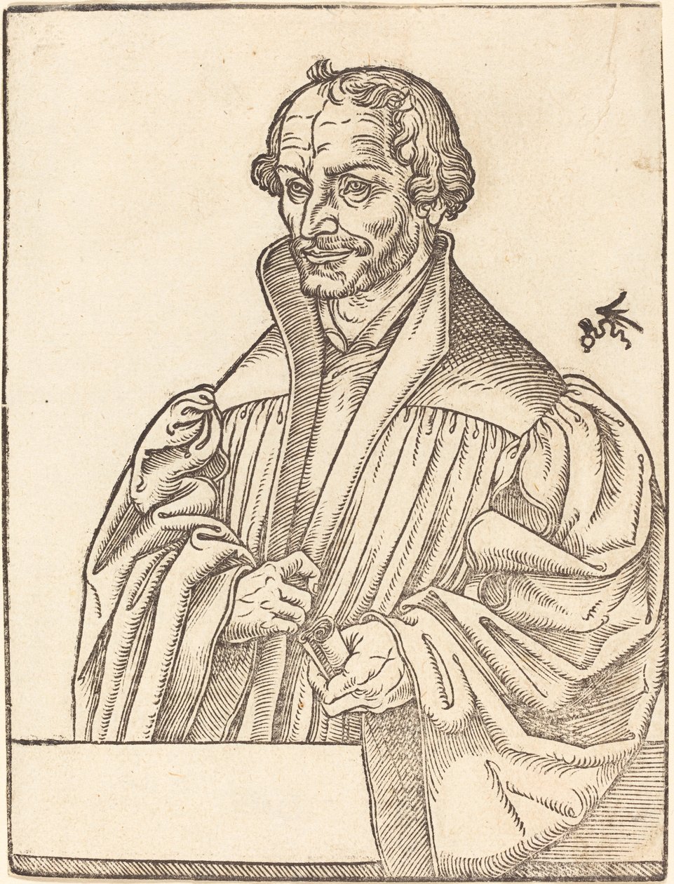 Philip Melanchton, Half-Length to the Left, Standing Behind a Breastwork by Lucas Cranach the Younger