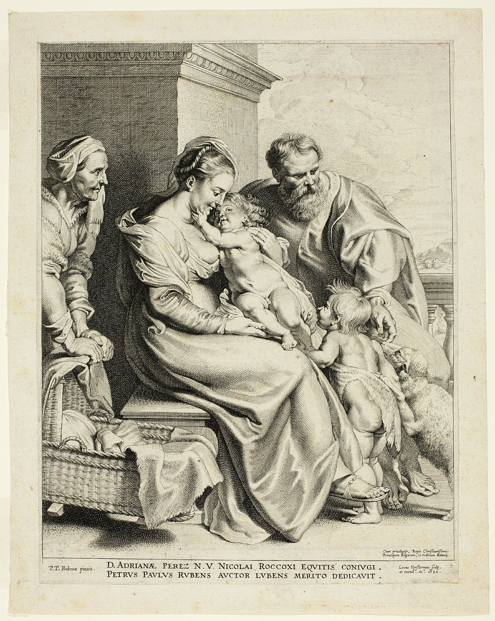 The Holy Family with Saint Elisabeth and the Infant John the Baptist by Lucas Emil Vorsterman